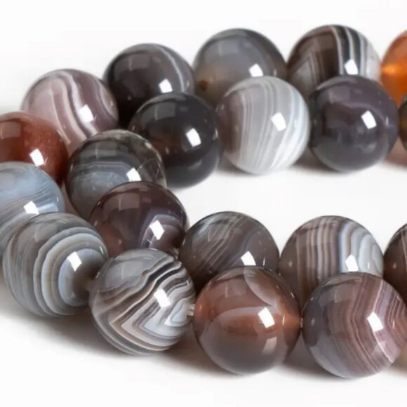 Persian Agate Gemstone Bracelet 8MM | Natural Crystal Healing Jewelry - Picture 6 of 10
